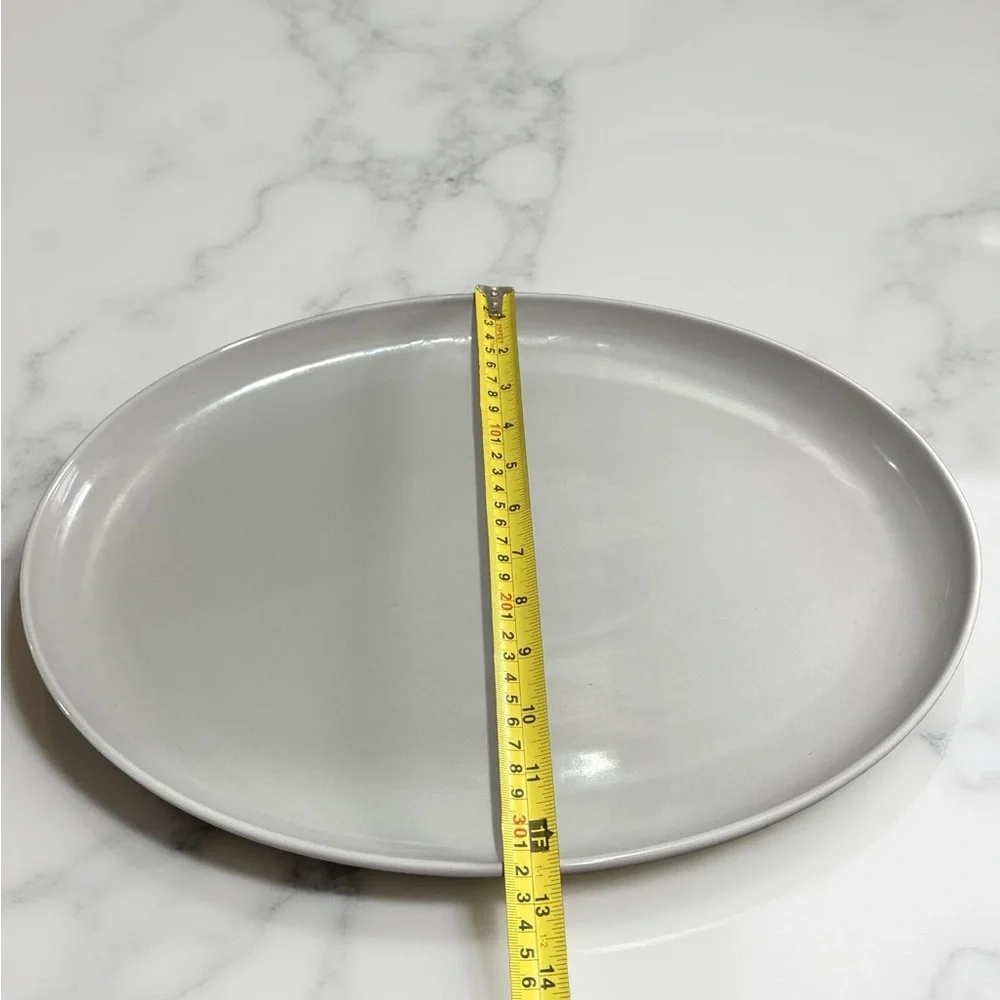 Hotel Collection Slate Gray Porcelain Accent Platter